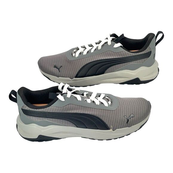 Puma Zip C Mens Size 12 Gray Black Athletic Running Walking Shoes Sneakers
